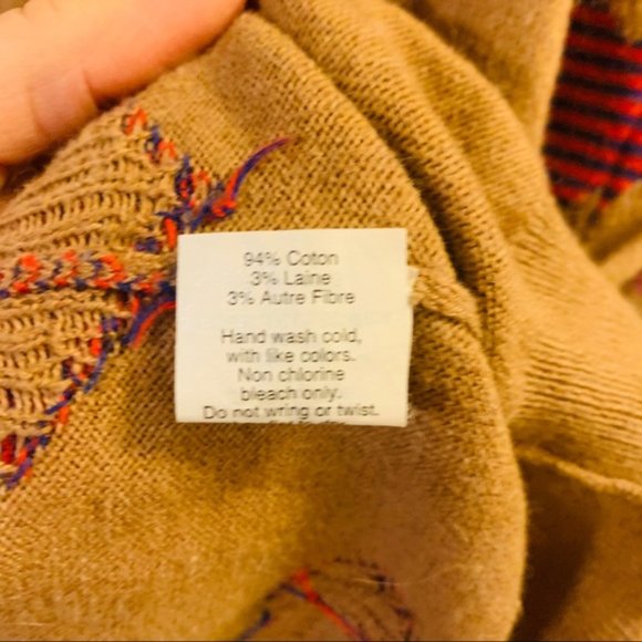 Heart Patterned Tan Sweater - Picture 4 of 5